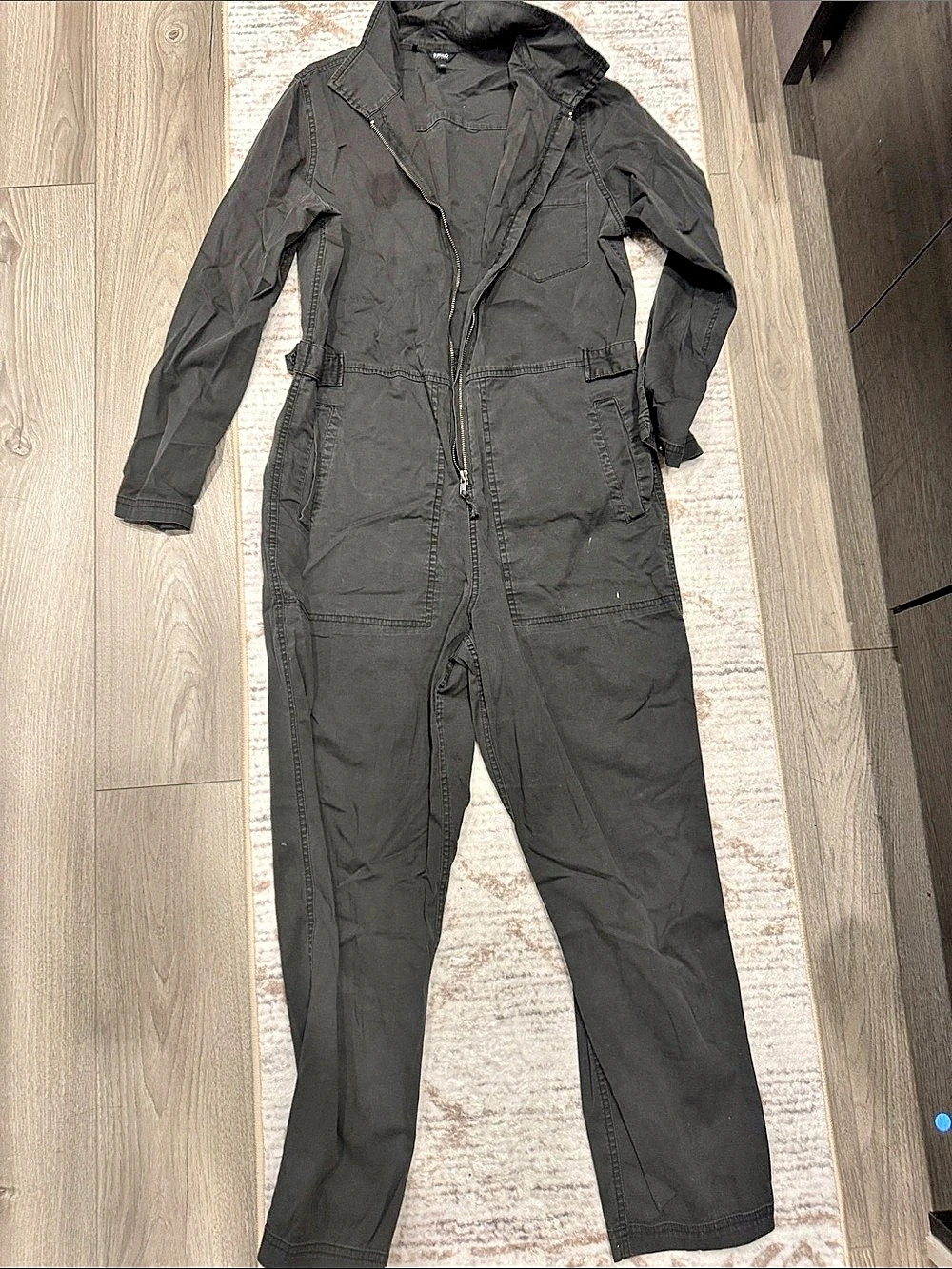 Buffalo Utility Jumpsuit in Black Size Large